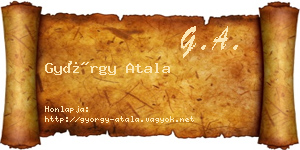 György Atala névjegykártya